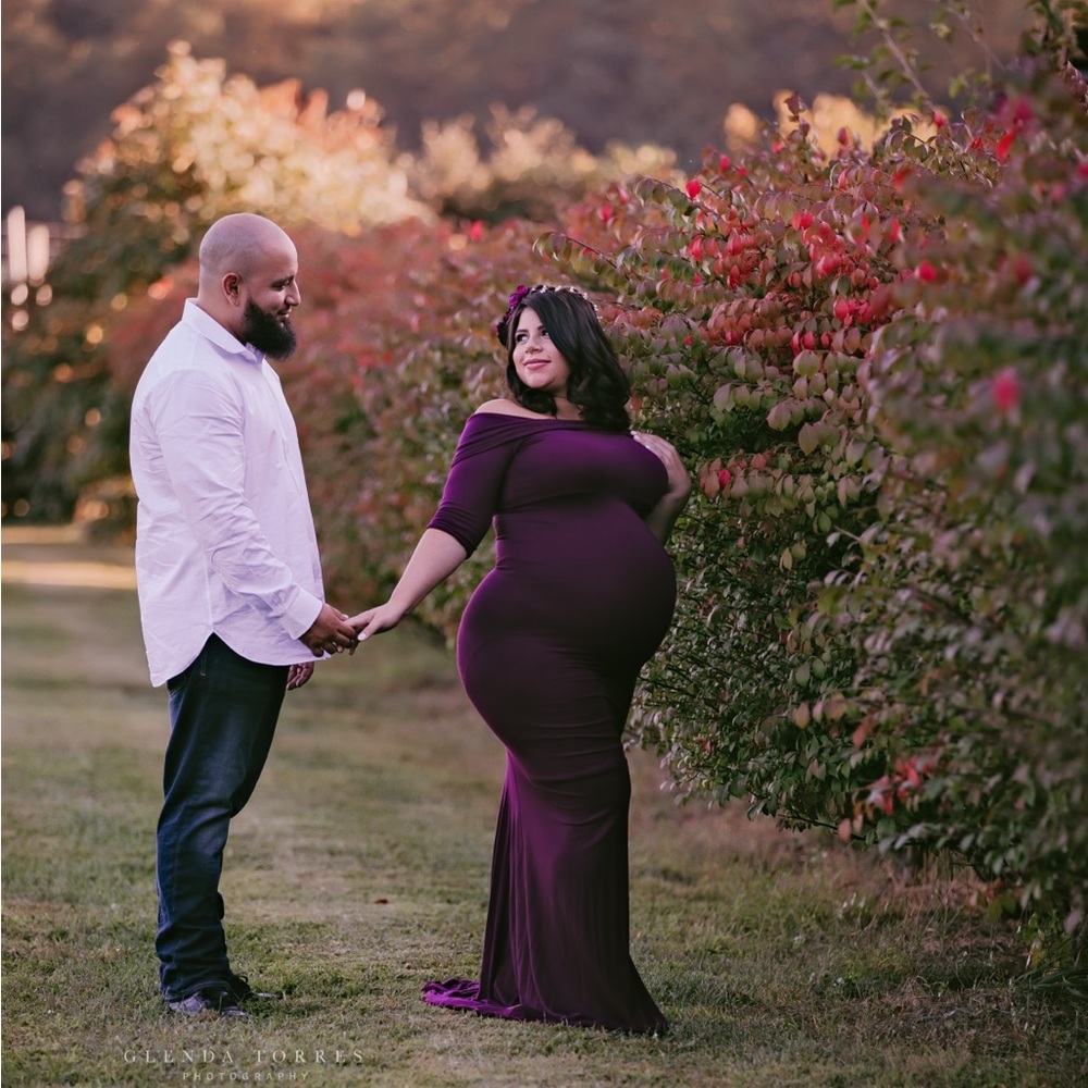 Sew Trendy Accessories Plum Elegant Purple Maternity Gown